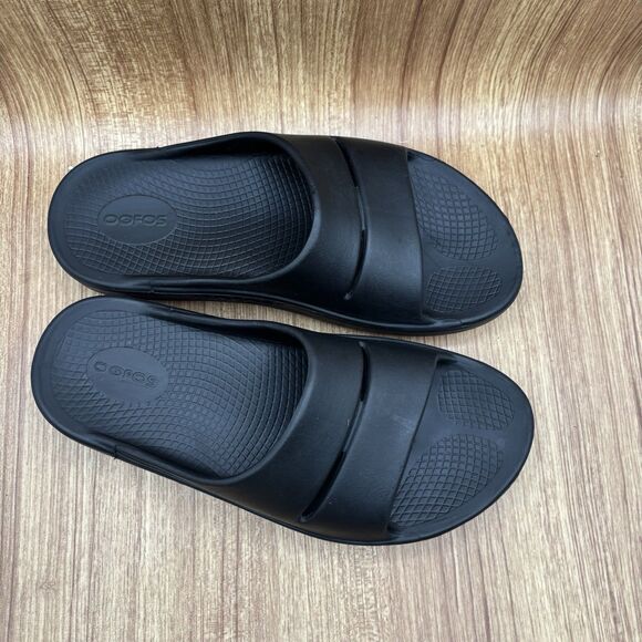 OOFOS OOahh Slide Sandals Black Eu 41 Lightweight Recovery Mens 8 Womens 10 main image 5